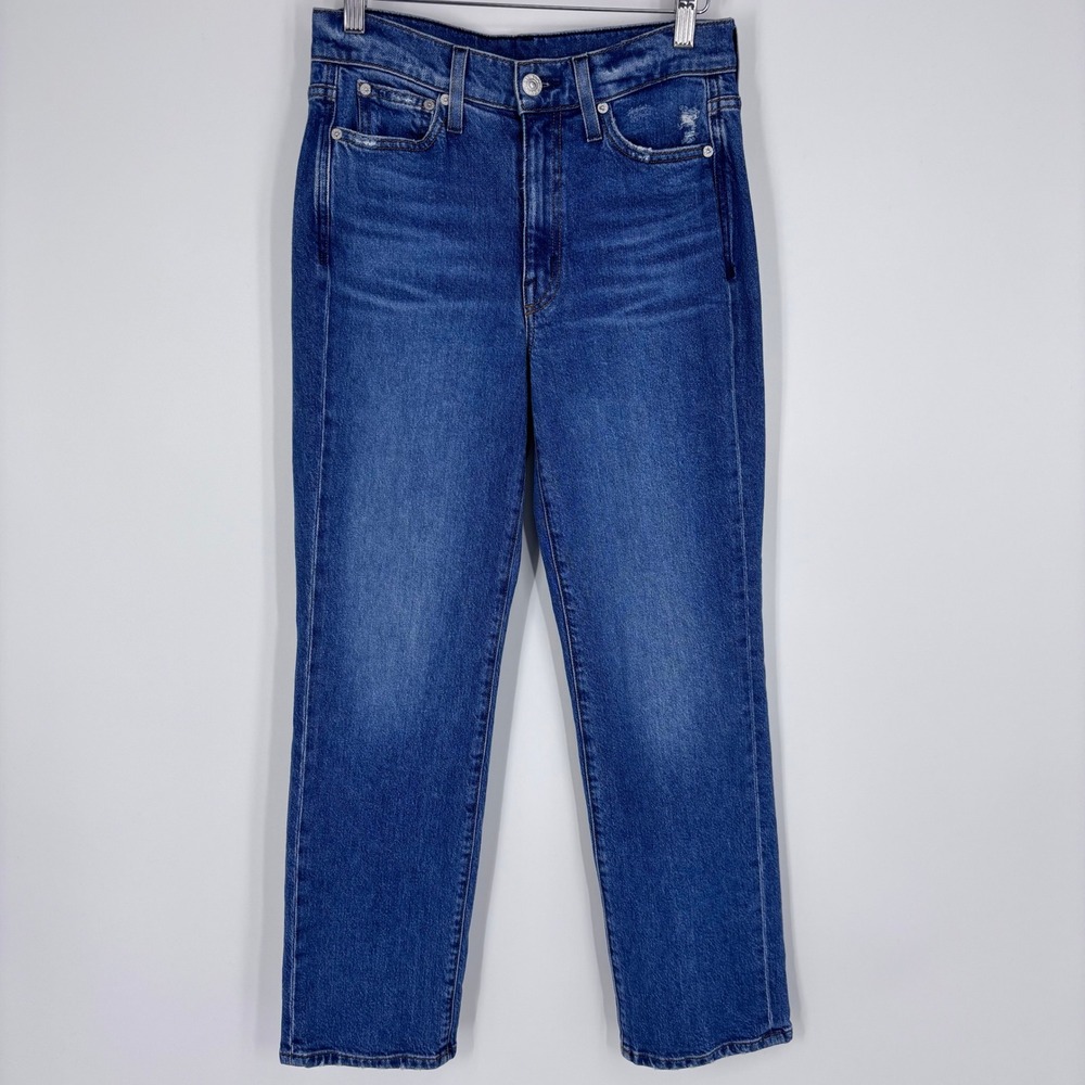 AYR The LaLa High Rise Straight Leg Jeans Women 26S Blue Denim Made In LA USA